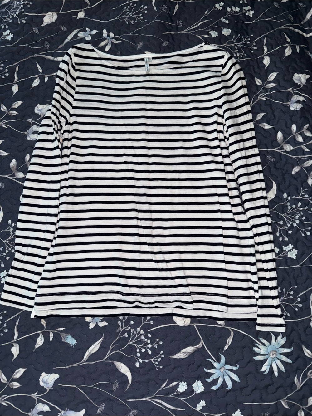 Banana Republic Black and White Striped Top